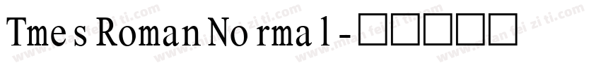 Tmes Roman Normal字体转换